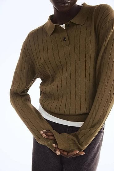 Muška odeća: Polo pleteni dzemper izradjen od meke i tanje trikotaze Dostupna — 3