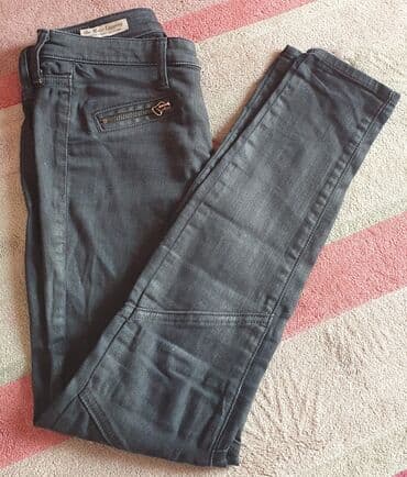 bajkerske čizme: Adriano goldschmied ag moto biker jeans bajker farmerke, crne — 4