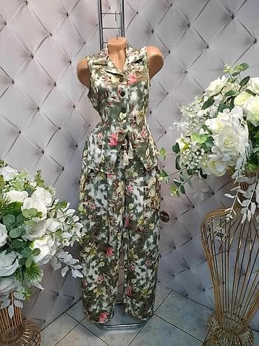 cipele ruma: Damski dvodelni komplet – prsluk bez rukava i široke pantalone - — 3