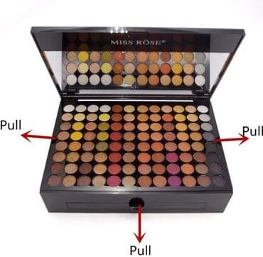šablone za obrve dm: Cena 3350din Set sminke MISS ROSE u koferu Paleta sa senkama Set — 2