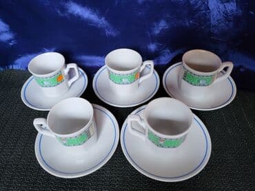 solje za caj: Soljice nove za kafu Zajecar porcelan iz 70ih. Soljice perfektne,na — 3