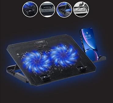 bagat ruza step delovi: Hladnjak/postolje za laptop sa dvostrukim ventilatorima i držačem za — 1