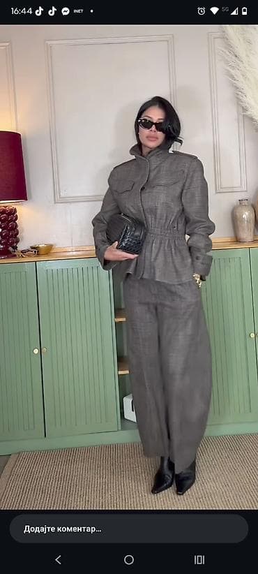 pull and bear komplet: Zara, M, bоја - Siva — 1