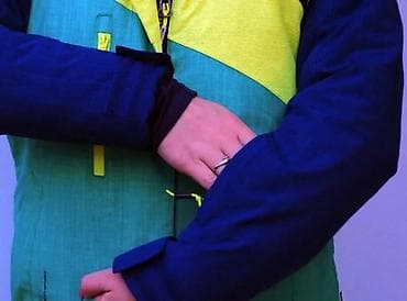 Ženska obuća: Zimska/ski jakna – žensko - Trobojni dizajn: tamnoplava, limeta i — 8