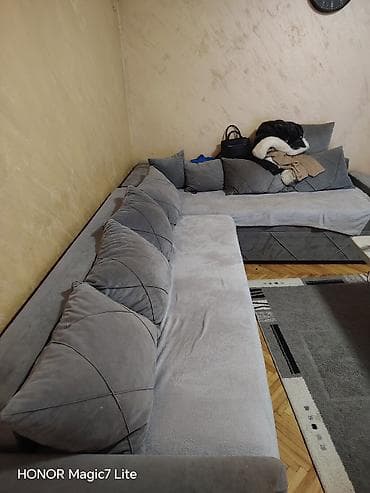 drvene ugaone garniture: Ugaona garnitura na razvlačenje – siva antracit - Velika L-forma sa — 4