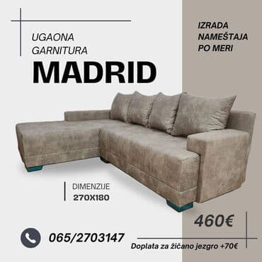 Ormari: Ugaona garnitura MADRID - Dimenzije: 270 x 180 cm - Izrada nameštaja — 2
