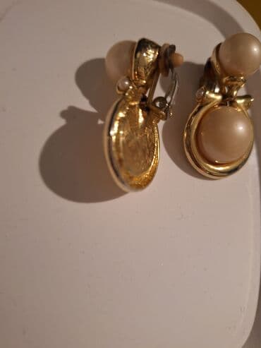 kutija za nakit za devojcice: Clip-on earrings, Material: Pearl, Cubic zirconia, Stainless steel — 14