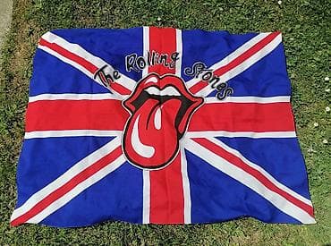 Flags: Zastava sa motivom The Rolling Stones. - Motiv: ikonični logo “usta i — 2