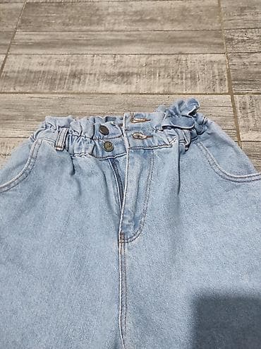 sako tvid: Farmerke velicina SŽenske farmerke od svetlog teksasa, paperbag/karo — 4