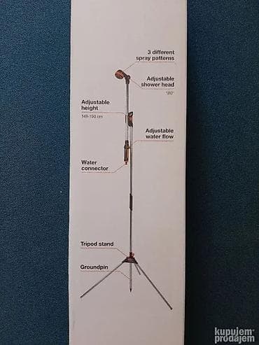 forma ideale royal ormar: Prenosivi baštenski tuš sa tronošcem - Podesiva visina: 149–190 cm — 1
