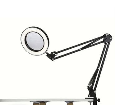 LED lupa lampa sa pantograf ramenom i štipaljkom za sto - Uveličanje