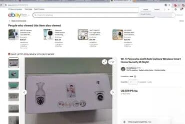 kamere u nisu: #1850 WiFi Panorama Camera Light Bulb; Raspoloživo još 2 kom; — 10
