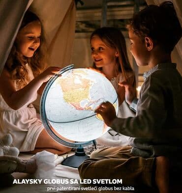 globus za decu: Alaysky Globus BEZICNI sa LED svetlom na baterije 25cm - Cena 3950 — 1