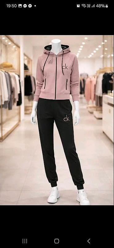 ck gace: Ženski komplet trenerke sa kapuljačom – CK logo - Dvodijelni set — 2