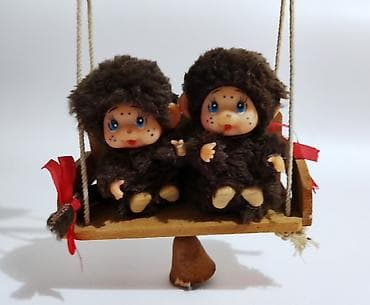 pinjata duga: Stari Monchhichi - Twin Monkeys Retki mončiči majmunčići iz — 3