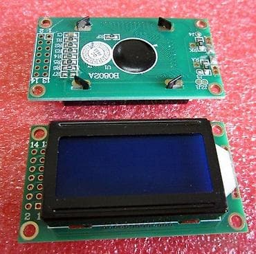 drzaci za kablove: LCD karakter displej 2x8 - Tip: LCD karakter modul, 2 reda x 8 — 5