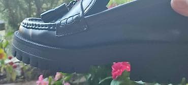 cipele zenske mokasine: Massimo Dutti br 37,ug23,kozne,visoki sjaj,preudobne,kao nove.Teget — 6