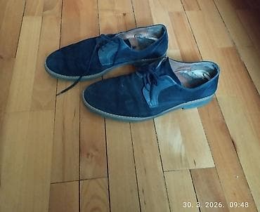 helanke do kolena: Muške cipele – plava antilop/velur koža samo nema uloške - Model — 2