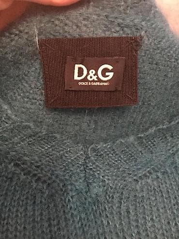 DOLCE & GABBANA crni džemper/sweatshirt sa DG aplikacijom -