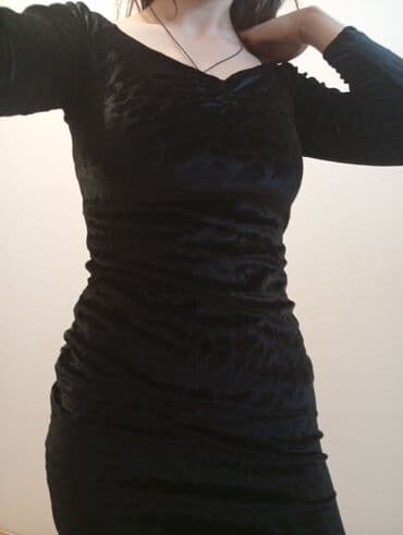 Bershka M, bоја - Crna, Koktel, klub, Dugih rukava — 4