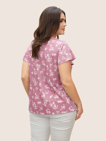 tom tailor bluze: 4XL (EU 48), Cvetni, bоја - Roze — 4