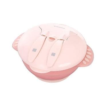 Kikka Boo Činija 4in1 Feed-me-up Pink – set za samostalno hranjenje