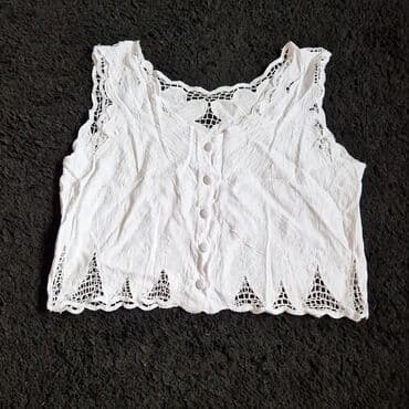 zara top na jedno rame: M (EU 38), Single-colored, color - White — 2