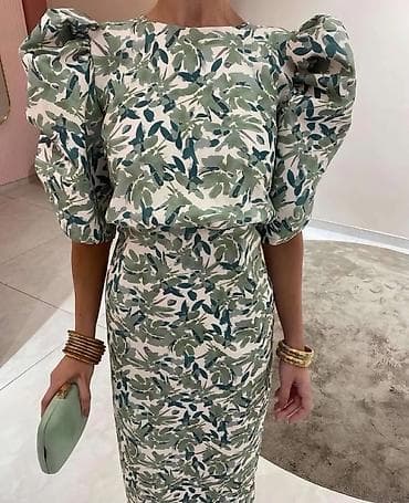 duality haljine: Midi haljina sa puf rukavima - Kroj: midi dužina, blago strukirana — 4