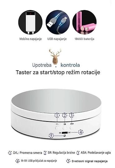 TV & Video: Nov rotirajući sto radi na USB kabal. USB Kabal je dugačak 1 m. Može — 6