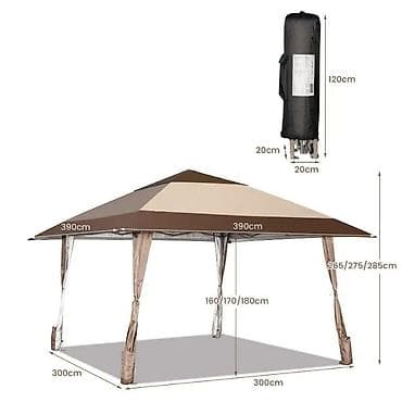 bazeni sa pumpom i filterom: Paviljon sa mehanizmom za sklapanje 3,9 x 3,9 m - 21.200 din Krov od — 2