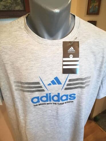pantalone za punije: Nova muska pamucna markirana majica Adidas. Turska. Vrlo dobra muska — 2