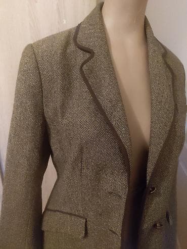 prada prsluk cena: Ženstveni sako veličine M u kombinaciji boja čokolade i bez, sa — 4
