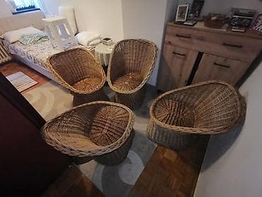 tempo bastenske garniture 2024: Baštenska garnitura pletena .Kvalitetna potrebno osvežiti ofarbati ili — 4