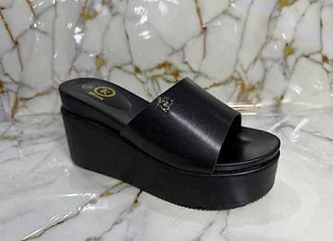 bata novi sad obuca: Ženske platform sandale – klompe/slip-on - Boja: crna, jednobojna - — 1