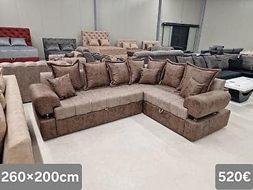 trpezarijske stolice krusevac cena: Ugaone garniture – više modela i dimenzija - Model 1: siva plišana — 7