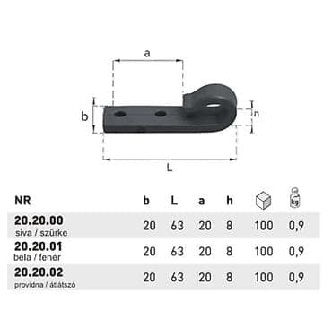 iznajmljivanje vozila subotica: Plastična kuka (Siva) — 2