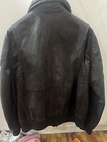 burton jakne: Muška kožna jakna Fratteli – pilotski/airborne stil Extra ocuvana — 2