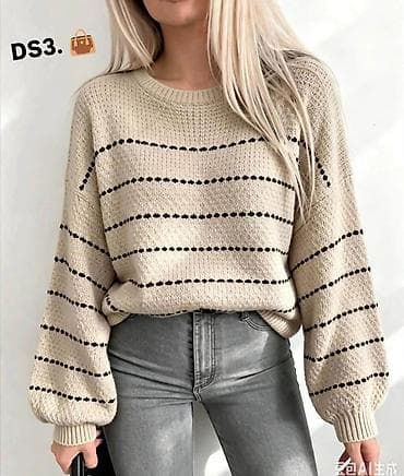 mona torbuca: Ženski pleteni džemper – model S218# (DS3) - Kroj: komotan, sa — 1