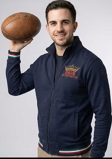 Muški duks/jakna na rajsferšlus - Boja: tamnoplava - Materijal