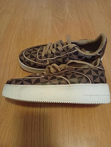 karo haljina: Patike sa platformom, geometrijski print - Model: niske patike sa — 1