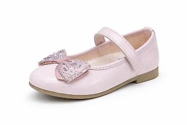 kadice za bebe sa termometrom: Dečije baletanke – svetloroze lakovane sa ukrasnom mašnom - Elegantne — 4