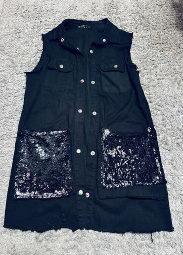 mango vuneni kaput: 9Fashion Woman, M (EU 38), L (EU 40), Jeans, color - Black — 1