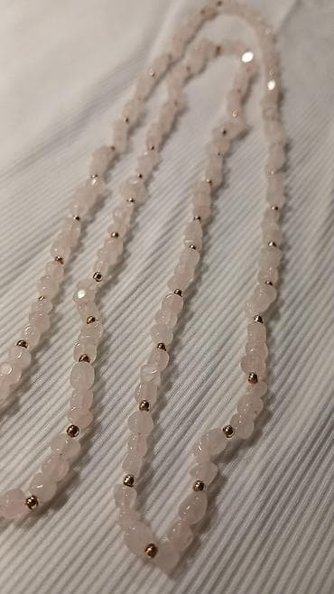 svecane ogrlice: Dugačke ogrlice od poludragog kamena - Materijal perli: sitno — 4