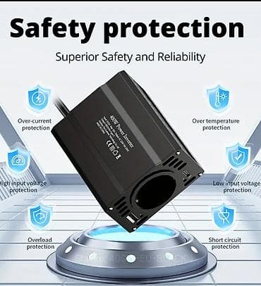 cene tableta: Pretvarač napona 12V na 220V – 400W (Model: C20‑EU, crna) - Snaga — 2