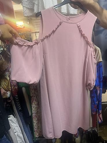 braon sako: Roze haljina sa otvorenim ramenima – Primark S/m velicine - Boja — 1