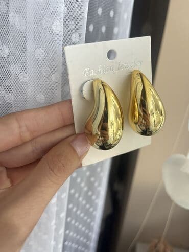 srebrne mindjuse uz uvo: Screwback earrings, Handmade, Material: Gold — 1