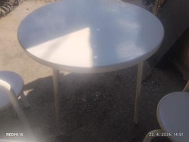 Setovi stolova i stolica: Set baštenskog nameštaja – okrugli sto + 4 stolice - Materijal — 2