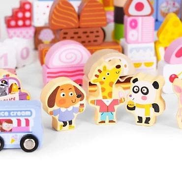Building Blocks: EDUKATIVNE DRVENE KOCKE SET – CANDY CITY, 116 kom Brend: ECO TOYS — 3