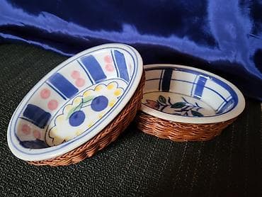 escajg u koferu: Porcelanske posude sa korpama za serviranje iz 80,90ih.god. Posude za — 1