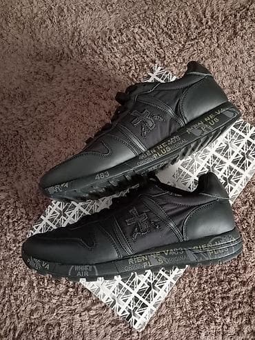 mona torba sa nitnama: Crne muške patike – casual/sportski model - Boja: potpuno crna - — 3